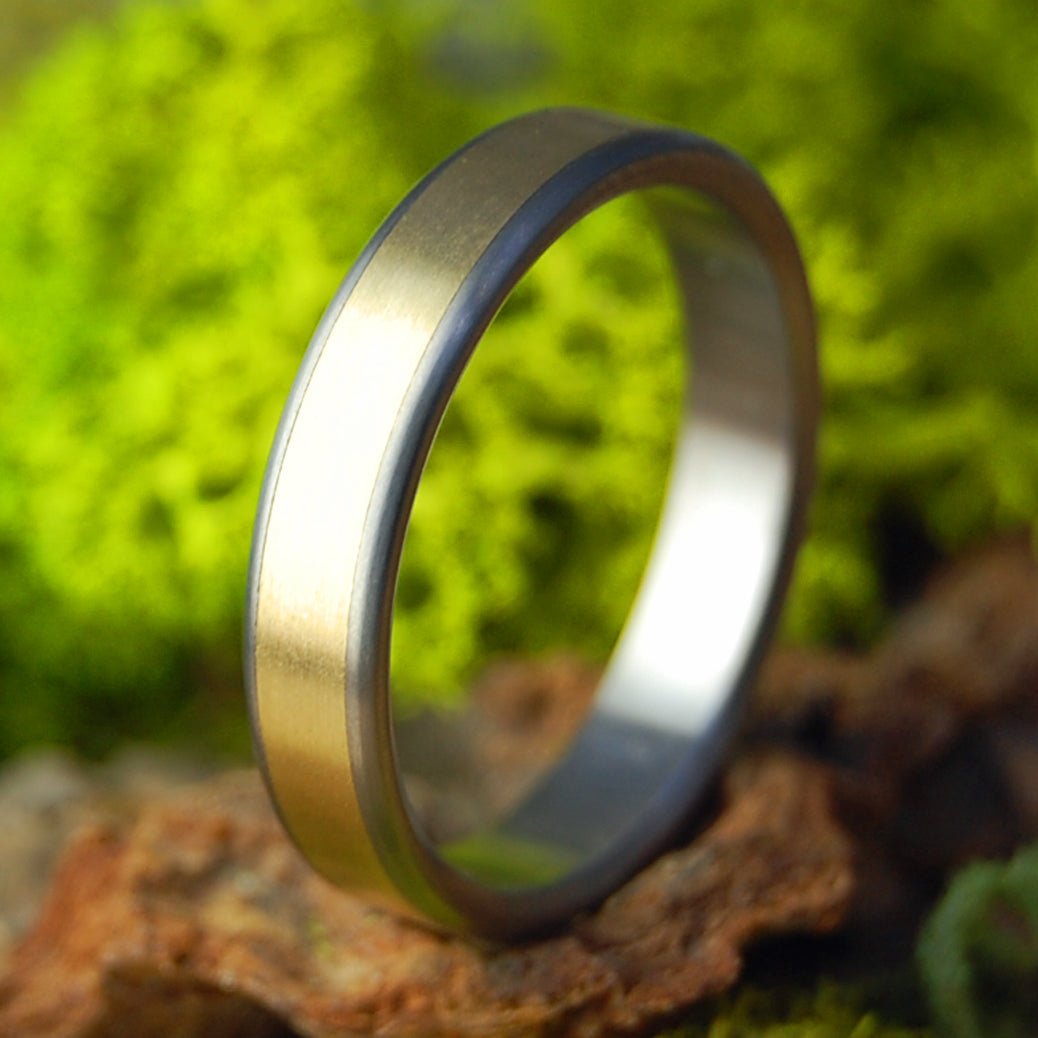 Candlelight Brass | Men's Brass & Titanium Wedding Ring - Minter and Richter Designs