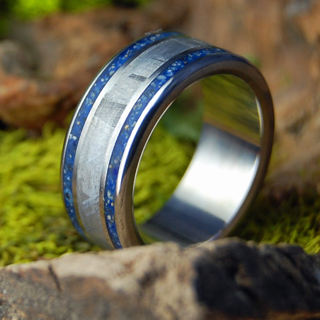 Carolina Meteorite | Men's Meteorite, Outer Banks Beach Sand, & Titanium Wedding Ring - Minter and Richter Designs