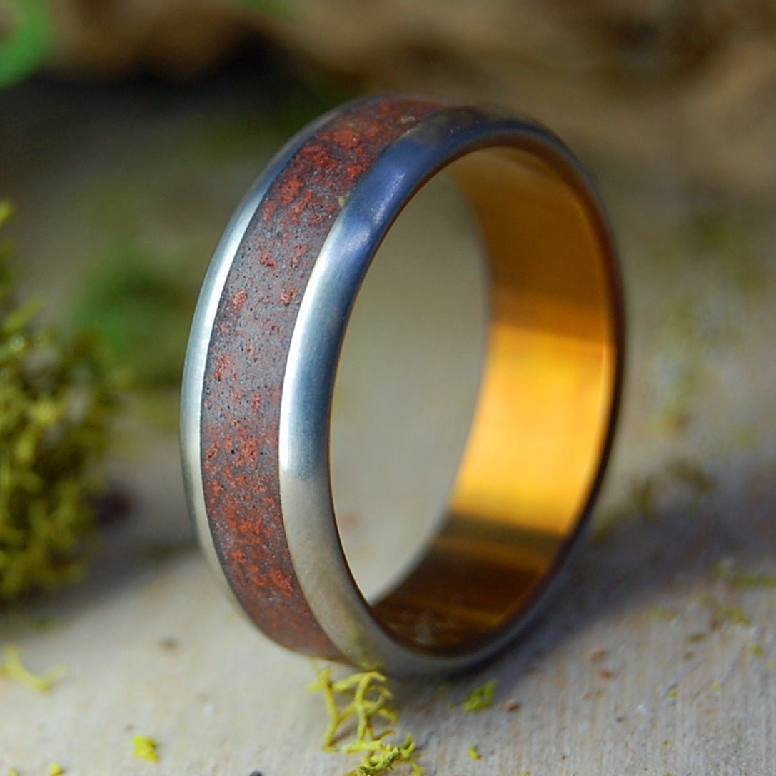 OREGON RED LAVA FOR HIM | Men's Lava & Titanium Wedding Ring - Minter and Richter Designs